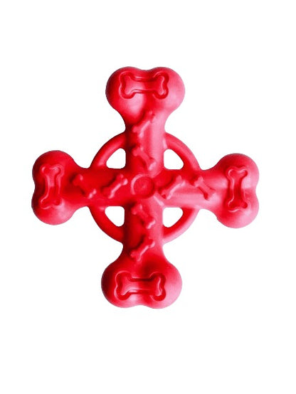 Miss Bear Colorful TPR Cross Bone Dog Chew Toy - 3.5 inches ( Small Dogs)