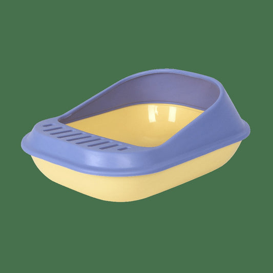 Pakeway Little Shell Cat Litter Box-45.5*34.5*25.5Cm-Small -Blue/Yellow