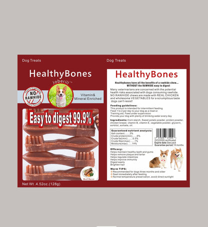 Joberill Healthy Bones Beef Flavor Brush Dog Treats-128G