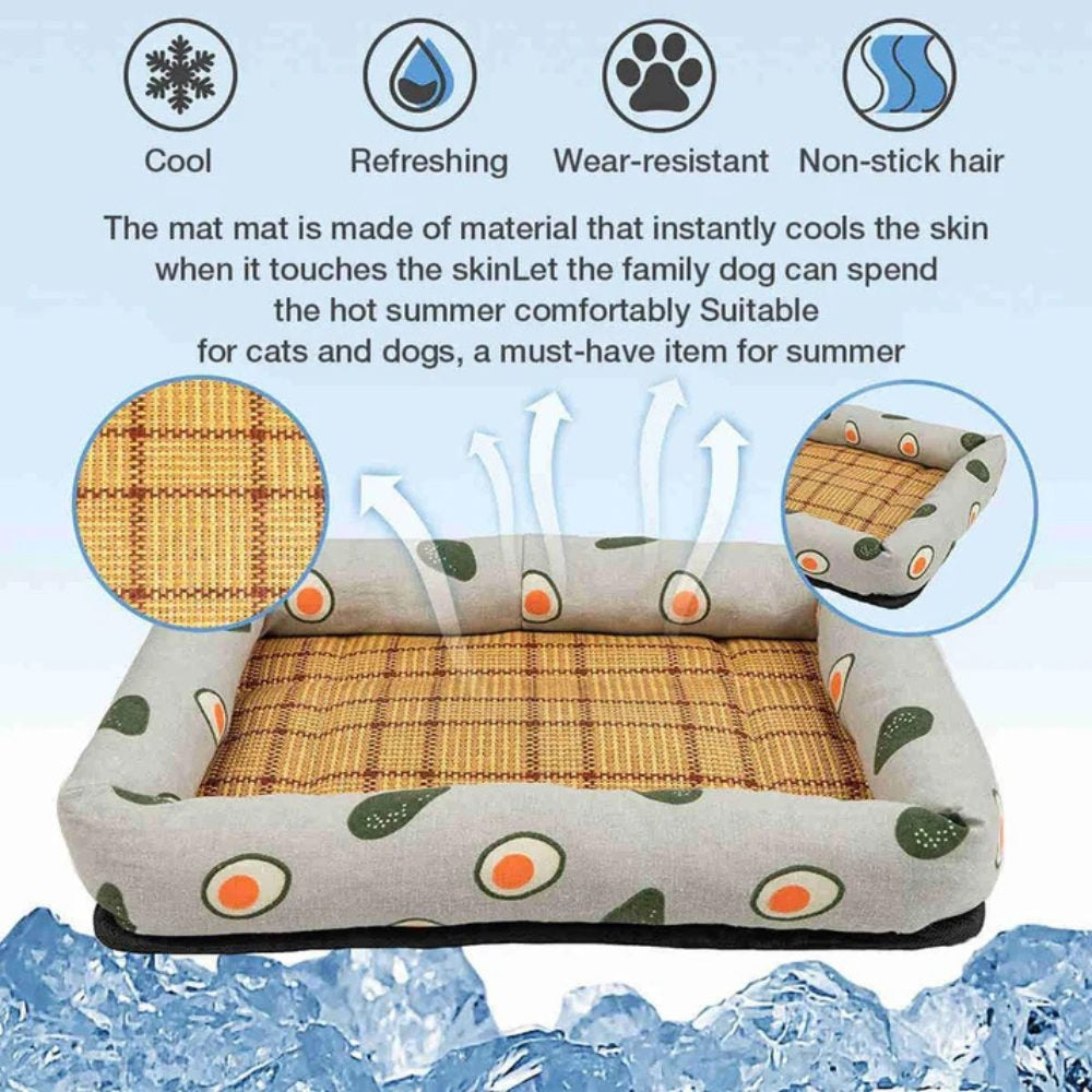 Coco Kindi Self-Cooling Pet Mat for Dogs &amp; Cats-Green