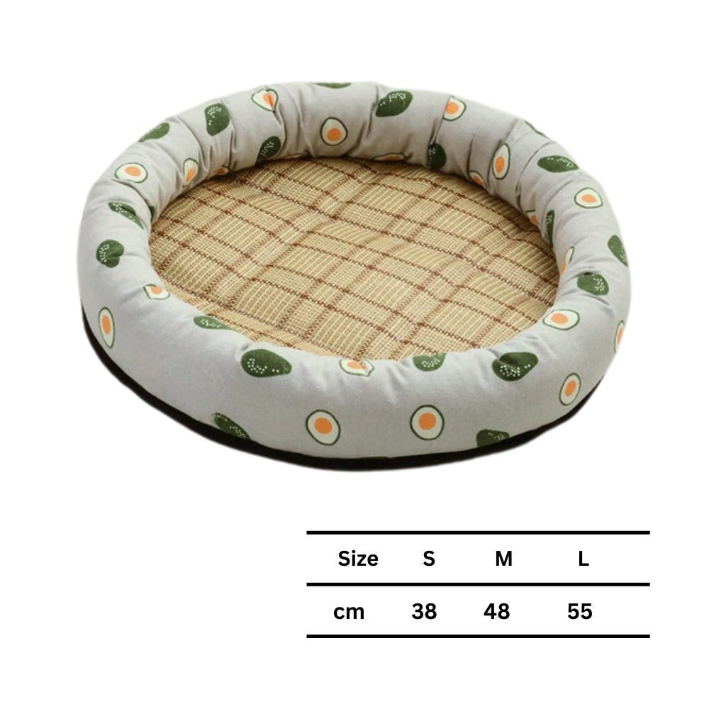 Coco Kindi Self-Cooling Round Pet Mat for Dogs &amp; Cats -Green