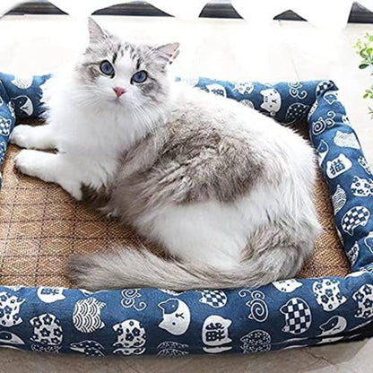 Coco Kindi Self-Cooling Pet Mat for Dogs &amp; Cats-Blue