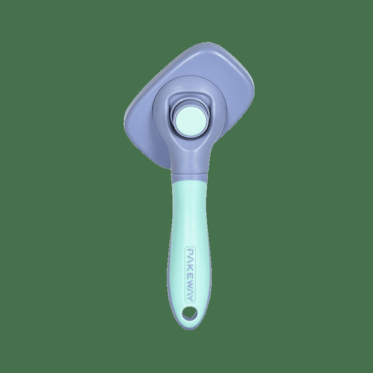 Pakeway T10 Rotatable Self Slicker Pet Grooming Brush-19.1x9.6 x5.4 Cm-Green/Grey