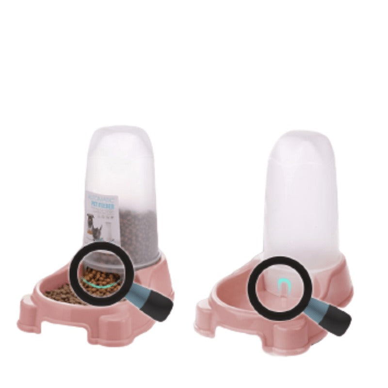 Convertible 2 In 1 Food & Water Dispenser, Green -1.5 L (27.5*18*25Cm)
