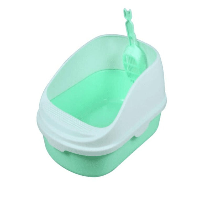 Open Cat Toilet  With Anti Anti Flashing High Rim And Urinalm Bed Pan -Size - 56*39*26 Cm - Green Color