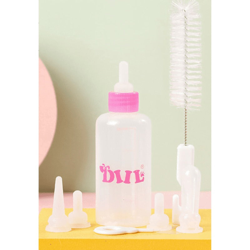 Pet Nursing Feeding Bottle Pet Milk Feeder With Replace Nipples And Brush – 60 ml