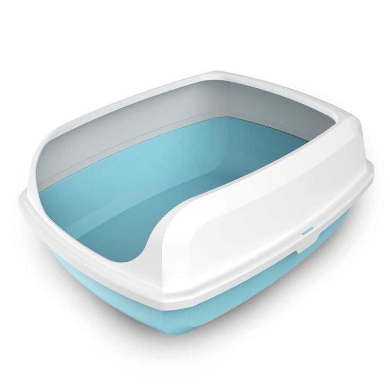 Open Cat Toilet Semi-Closed Anti-Overflow Cat Litter Tray – 45*33*20 Cm -Blue