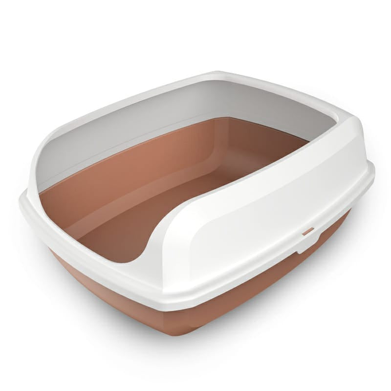 Open Cat Toilet Semi-Closed Anti-Overflow Cat Litter Tray – 45*33*20 Cm -Coffee