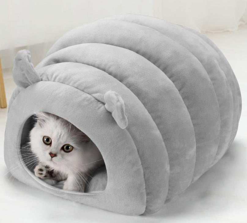 Pets Club Dog And Cat Tunnel Bed Made High Density Sponge - 45*40*35 Cm - Medium - Grey