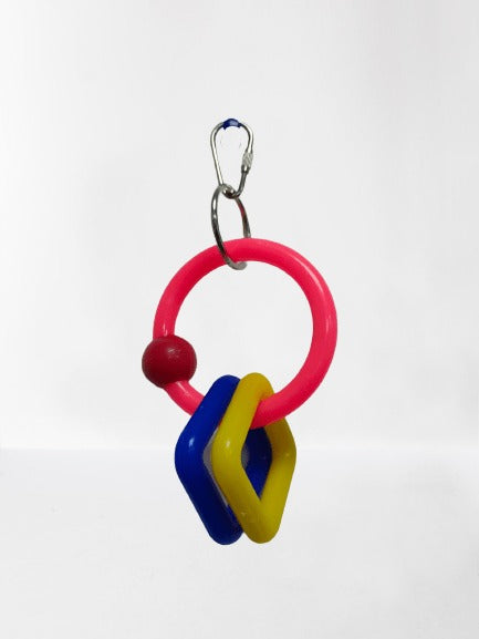 Pets Club Plastic  Bird Toy With Bell H-15 Cm, W 10 Cm
