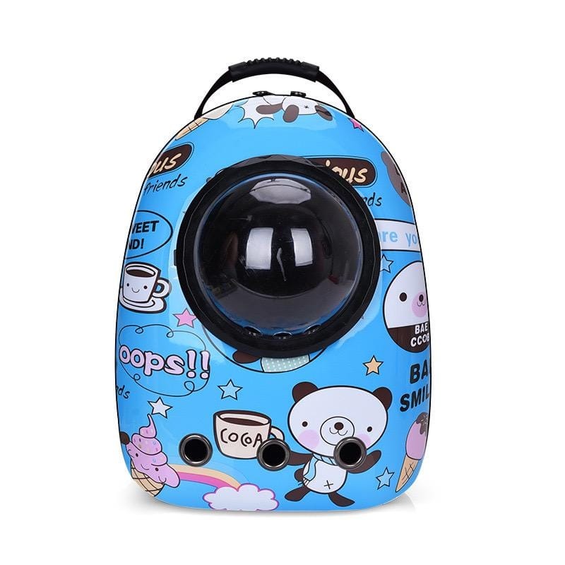 Cozy Paws Blue Bear Transparent Capsule Pet Travel Backpack – 42 Cm X 32 Cm X 29 Cm