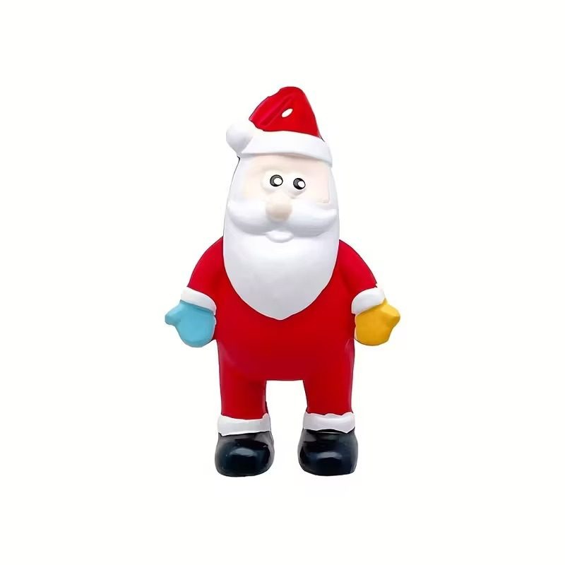 1Pc Christmas Design Latex Squeaky Dog Chew