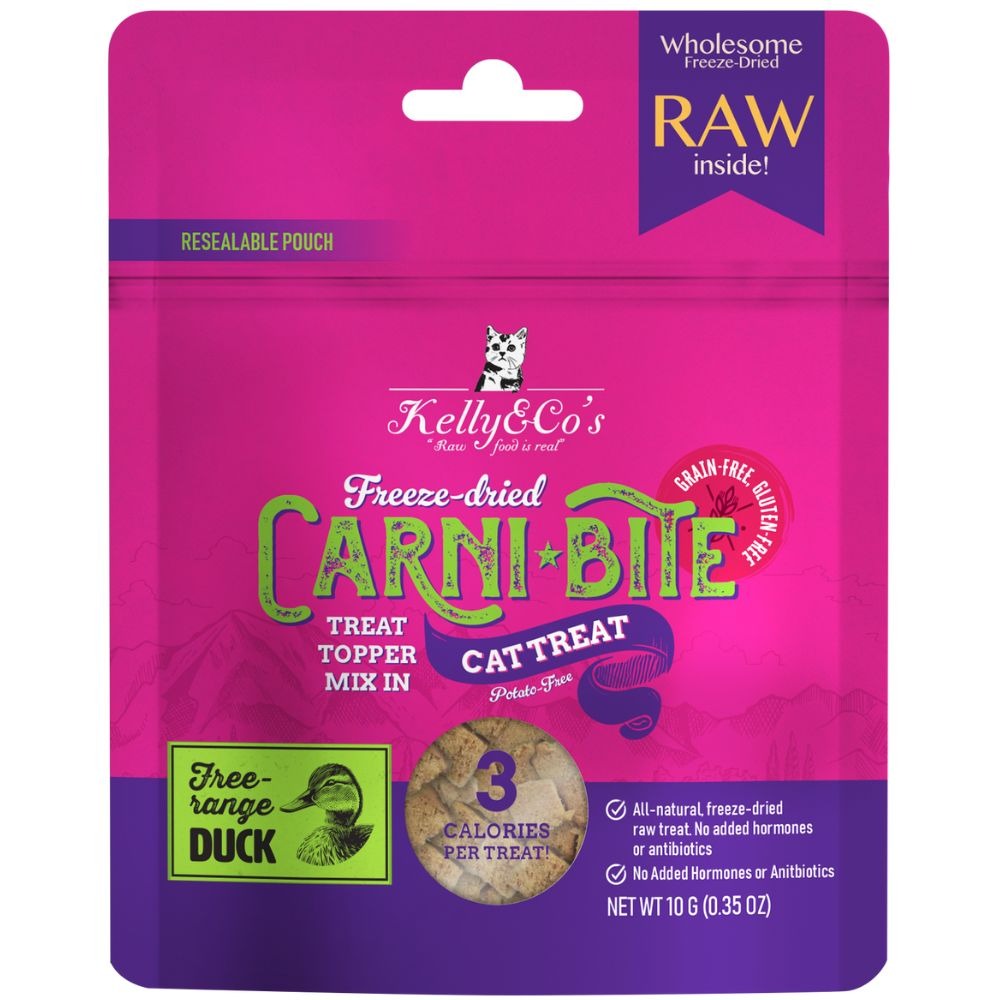 KELLY &amp; CO'S Freeze Dried Carni Bite Topper Mix In Duck For Cat Treat -10g