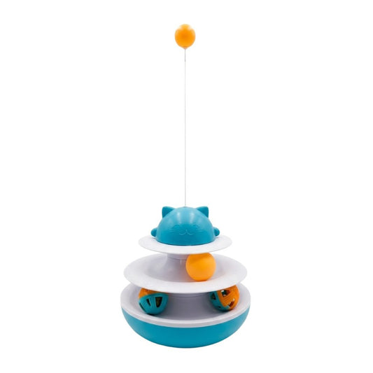 Cozy Paws Interactive Cat Wobble Track Toy with Rolling Ball - Mixed Colors