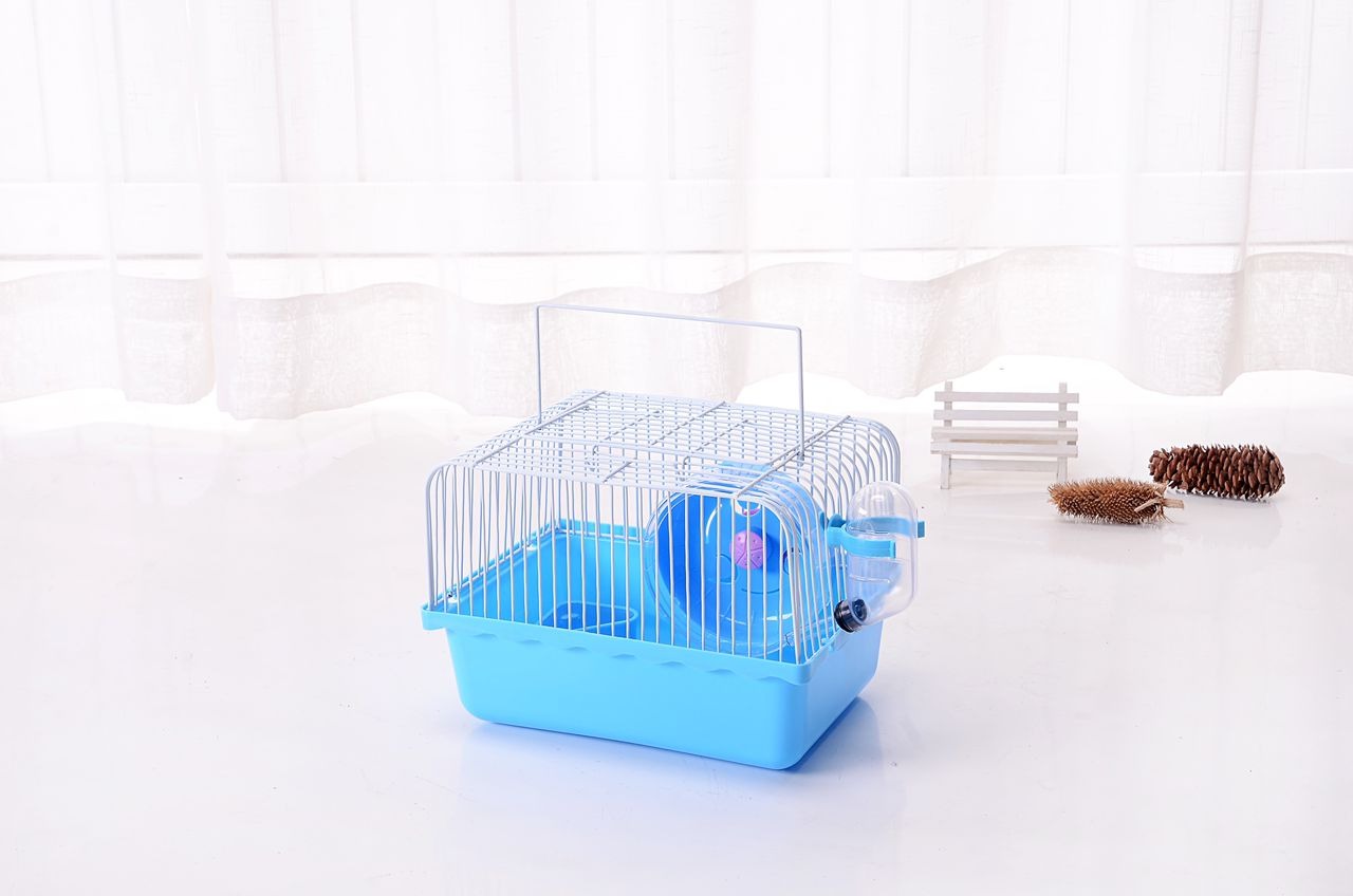 Pets Club Hamster Cage With Running Wheels,Water Bottle & Food Feeder-27*21*17Cm