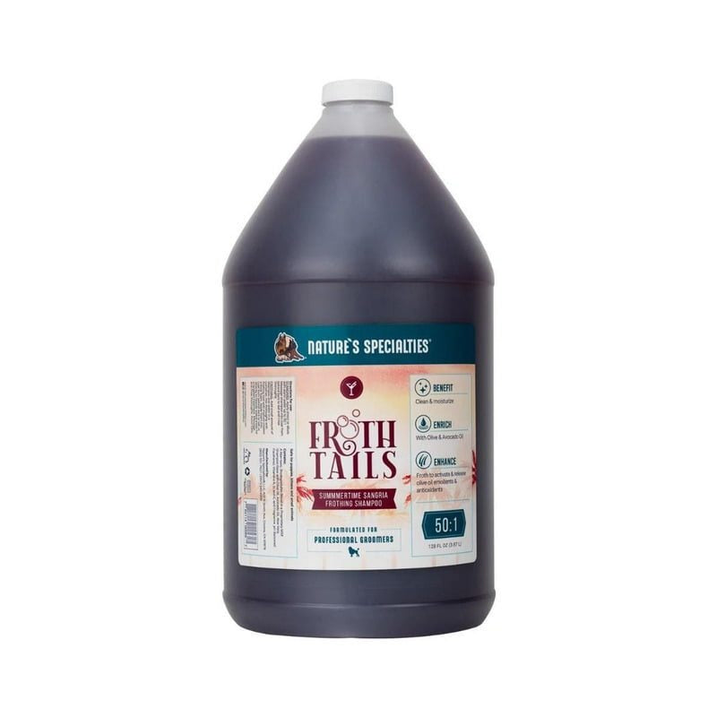 Natures Specialties Froth Tails Summertime Sangria Shampoo Gallon For Dogs &amp; Cats-3.8L