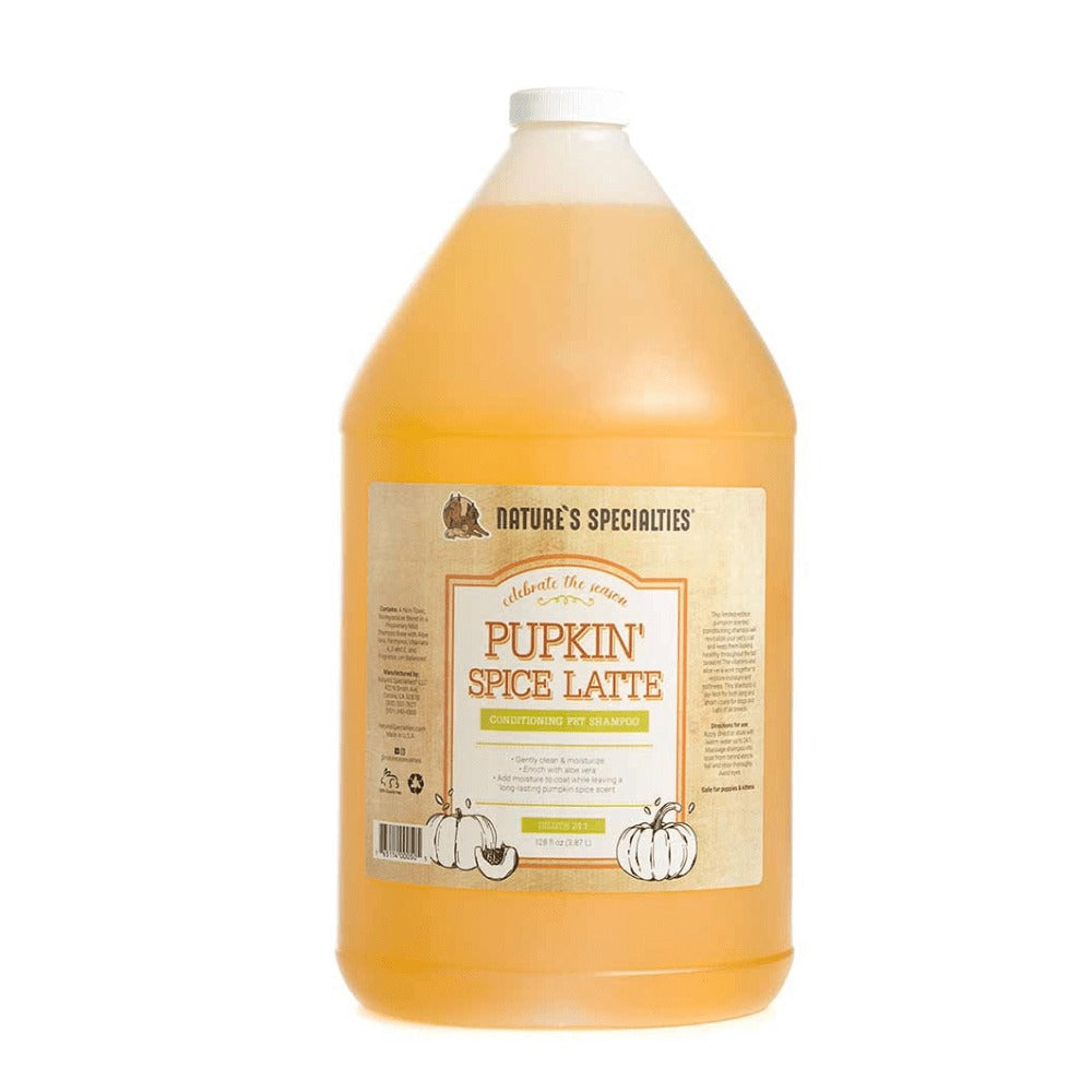 Natures Specialties Pupkin' Spice Latte  Shampoo Gallon for Dogs &amp; Cats-3.8L