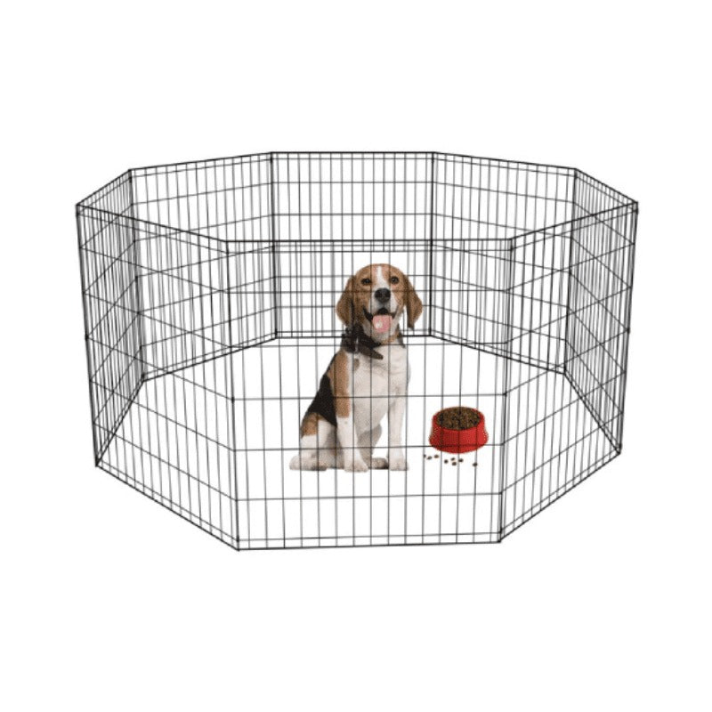 Cozy Paws Metal Foldable Pet Play Pen With Door (8 Panels)-61*91 Cm
