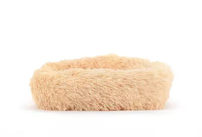 Coco Kindi Soft Plush Round Bed-Champagne