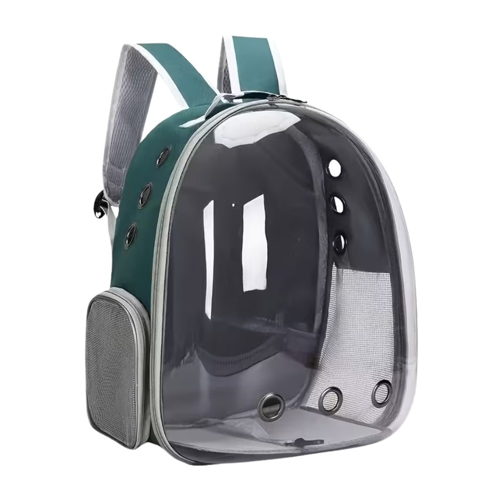 Cozy Paws Transpaent Pet Back Pack- 35*23*45cm ( Green )