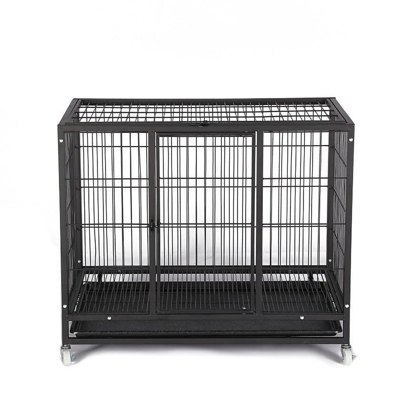 Kingkong Heavy Duty Dog Crate With Wheels And Top Door Opening : Size : 106X71X87Cm