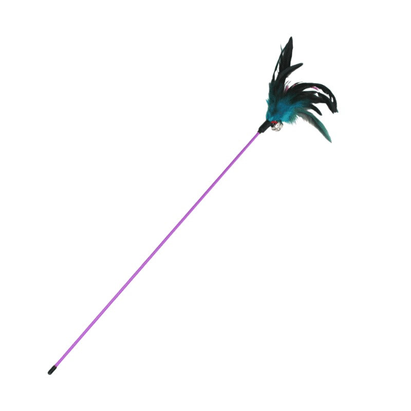 Its Meow Interactive Cat Toy Feather Stick With Bell - 61Cm  (Mixed Colors)